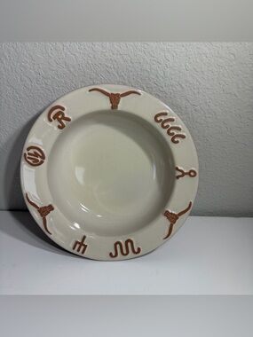 Frankoma Ranch White Soup Bowl Vintage Western
